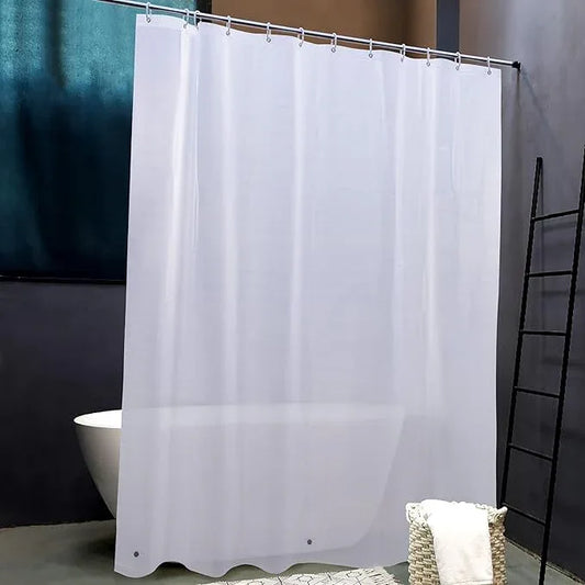 NTBAY EVA Semi-Transparent Clear Shower Curtain with Waffle Weave, Water-Repellent Liner with 3 Magnets for Bathroom, 72x72 Inches - ModernBath