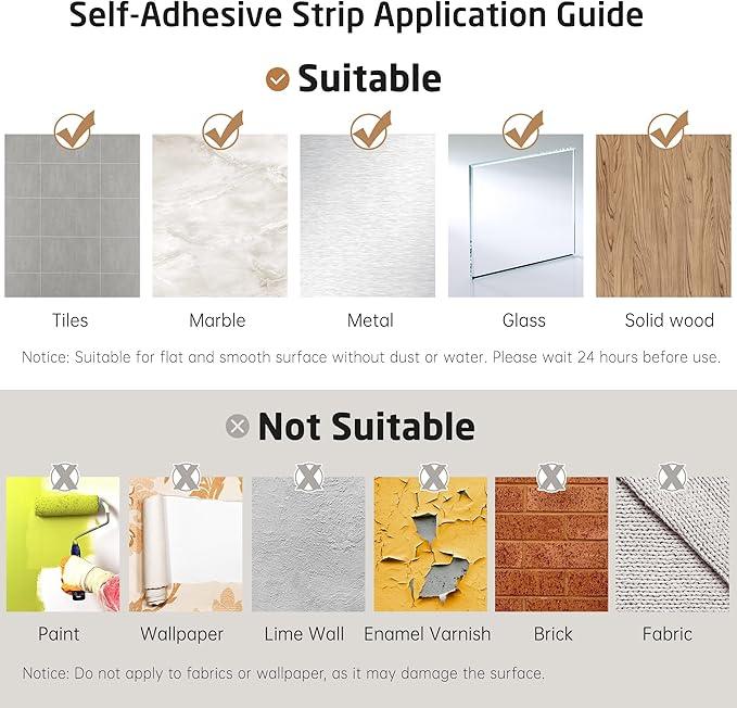 KES No Drill 30-Inch Shower Slide Bar with Adjustable Handheld Shower Head Holder, Self Adhesive, Universal Fit, SUS304 Brushed Stainless Steel Drill-Free for Bathroom, F209S78DF-BS - ModernBath