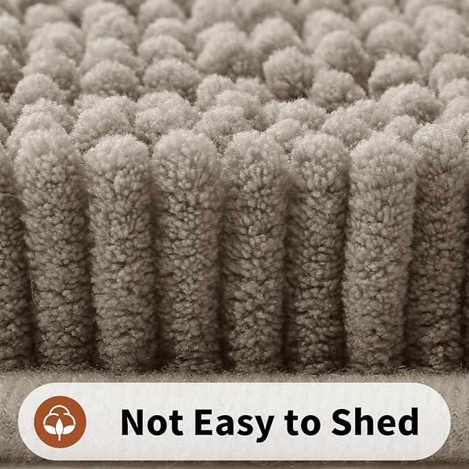 Yimobra Toilet Rugs U Shaped Washable - 24"x20" Non Slip Plush Contour Bath Rugs for Toilet - Super Soft Absorbent Quick Dry Toilet Mats for Bathroom,Camel - ModernBath