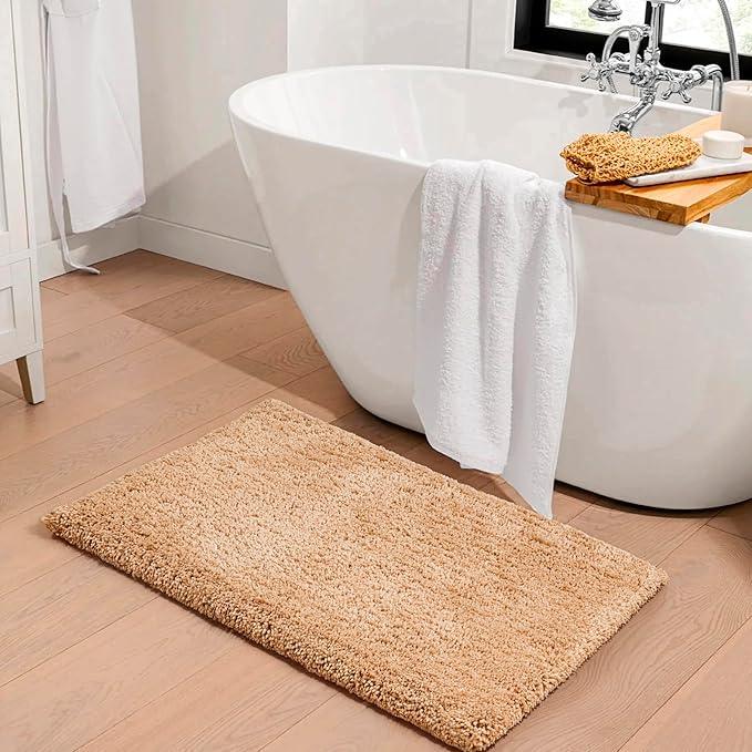 C23 Luxury Bathroom Rugs, Bath Mat - 20"x32" | 2200 GSM Tufted Cotton Bathroom Mat | Ultra-Absorbent Quick Dry, Heavyweight Non-Slip Bathmat | Thick Soft Plush Machine Washable Bath Rug - ModernBath