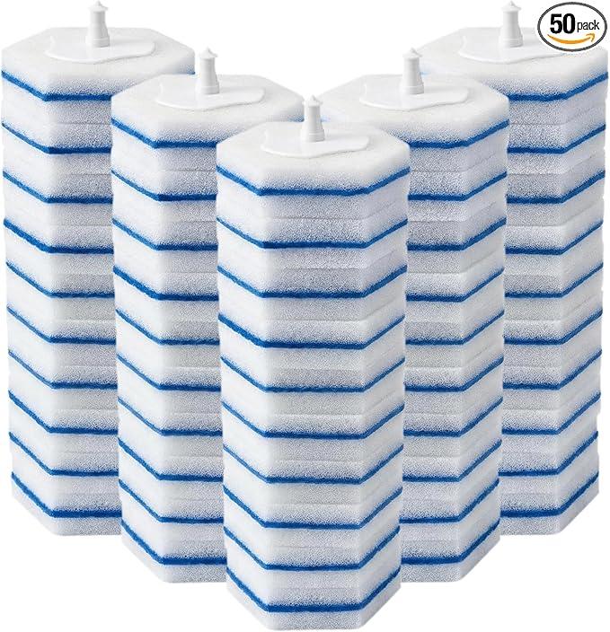 Disposable Toilet Wand Refill Compatible with Clorox Toilet Wand, Deep Cleaning Disposable Heads with Push-Button Release (50 Count, Pack of 1) - ModernBath