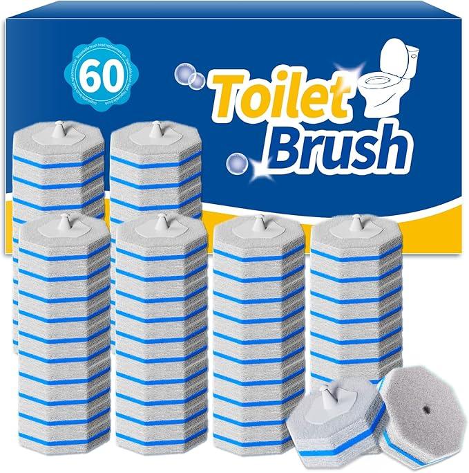 60PCS Toilet Wand Refills Compatible with Clorox Toilet Wand. Disposable Toilet Brush Refills. Bathroom Cleaning. Disposable Toilet Bowl. High-Density Disposable Toilet Brush Scrubber - ModernBath