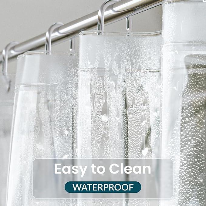 Titanker Clear Shower Curtain Liner Plastic Long Shower Liner 72 x 78 PEVA Lightweight Waterproof Shower Curtains for Bathroom with Magnets and Rustproof Grommets - ModernBath