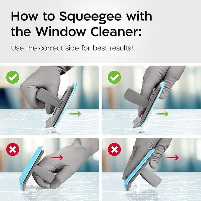 Tyroler Silicone Shower Squeegee for Glass Doors - 10" | 2 Microfiber Scrub & Polish Cloths | Multi-Surface Wiper | Perfect Window Squeegee for Home | Squeegee for Shower Glass | Shower Door Squeegee - ModernBath