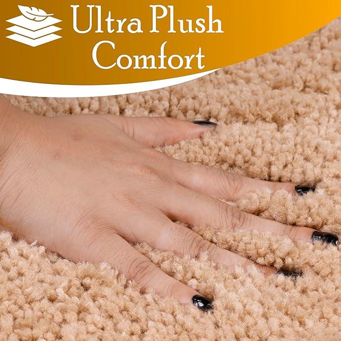 C23 Luxury Bathroom Rugs, Bath Mat - 20"x32" | 2200 GSM Tufted Cotton Bathroom Mat | Ultra-Absorbent Quick Dry, Heavyweight Non-Slip Bathmat | Thick Soft Plush Machine Washable Bath Rug - ModernBath