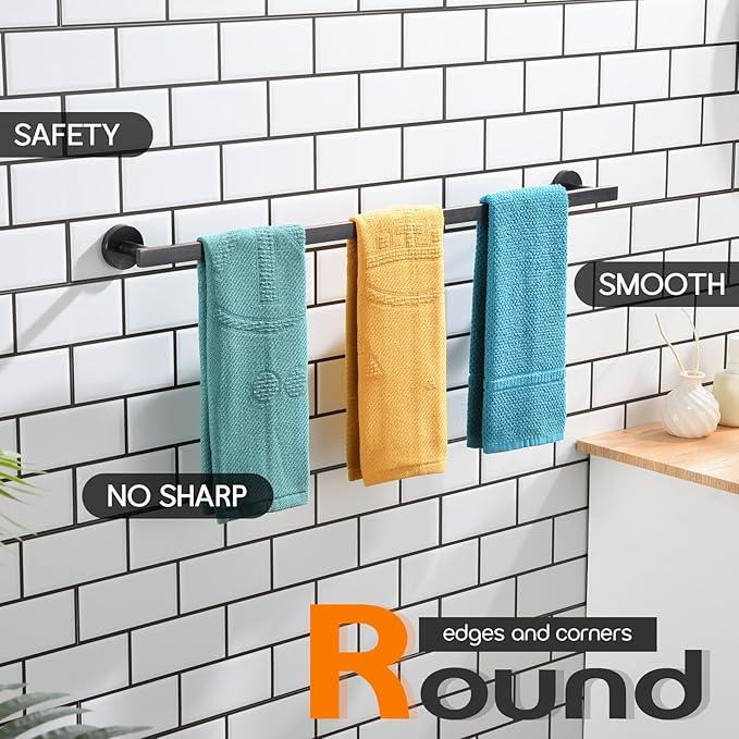 36 Inch Bathroom Towel Bar Bath Towel Rack Kitchen Towel Holder Long Towel Rails Wall Mounted SUS304 Stainless Steel Oil Rubbed Bronze AN4001ORB-L36 - ModernBath