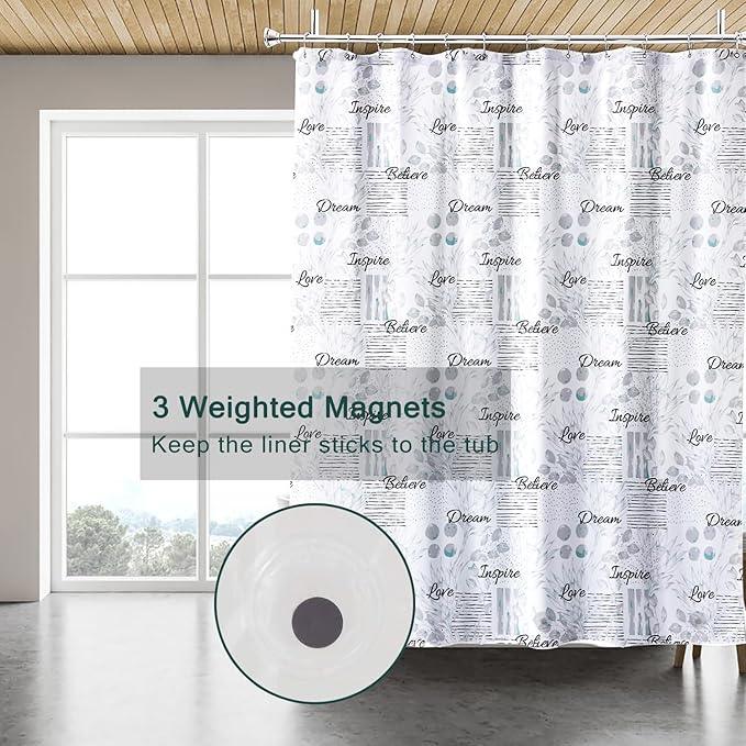 LQFMEHOT Eva Shower Curtain Liner, Jungle Elephant 5G Shower Liners with 12 Rustproof Metal Grommets and Weighted Magnets, Waterproof Duty Shower Curtains for Shower Bathroom 72 x 72 - ModernBath