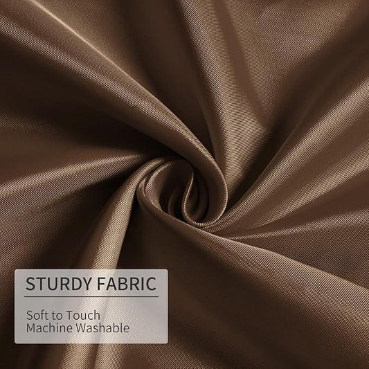 Gibelle Extra Long Shower Curtain Liner 72 x 84 Inches, Brown Shower Curtain Liner, Washable Waterproof Fabric Bathroom Shower Curtain - ModernBath