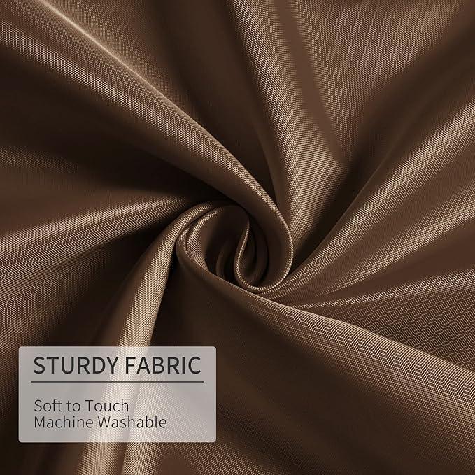 Gibelle 2 Pack Brown Fabric Shower Curtain or Liner, 72x72 Waterproof Shower Curtain Liner for Bathroom with Metal Grommets, Soft Cloth & Hotel Quality, Machine Washable - ModernBath