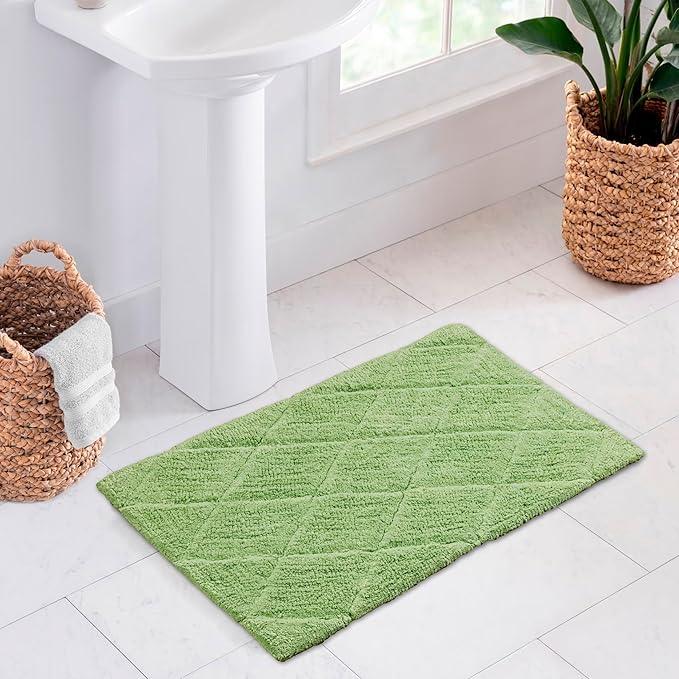 C23 Luxury Bathroom Rugs, Bath Mat - 20"x32" | 2200 GSM Tufted Cotton Bathroom Mat | Ultra-Absorbent Quick Dry, Heavyweight Non-Slip Bathmat | Thick Soft Plush Machine Washable Bath Rug - ModernBath