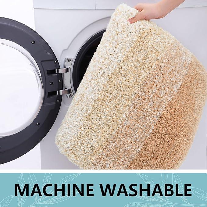 Arotive Microfiber Bathroom Rugs, Shaggy Soft and Absorbent Bath Rug, Non-Slip, Thick Plush Machine Washable Dry Bath Mats for Bathroom, Tub and Shower, 34x21, Beige, Rectangular - ModernBath