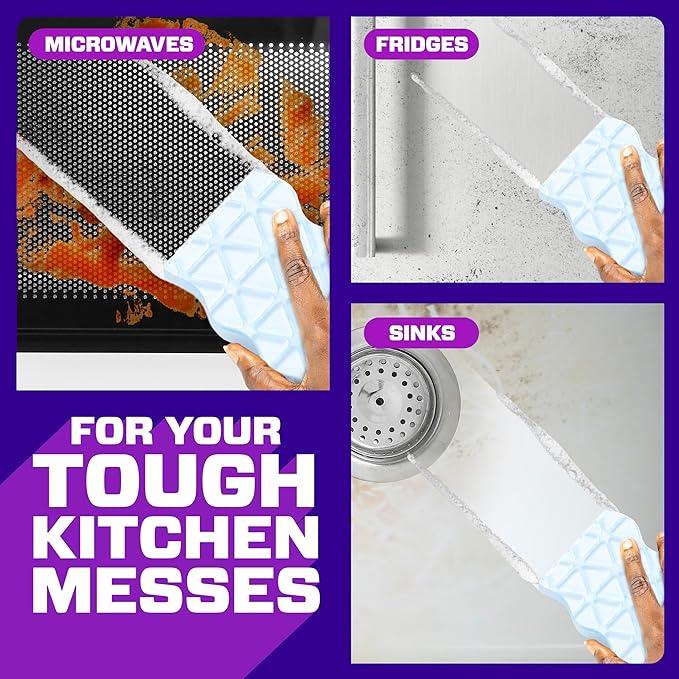 Mr. Clean Magic Eraser Foaming Sponge, Kitchen Grease Eraser, Dawn Cleaning Power, Oven Cleaner, Unstopables Fresh, 8ct - ModernBath