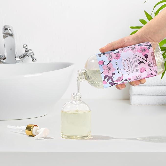 ROMIIE ZOI Liquid Hand Soap Refill, Cherry Blossom, Gentle & Moisturizing Formula, 750 ML/ 26 FL OZ - ModernBath