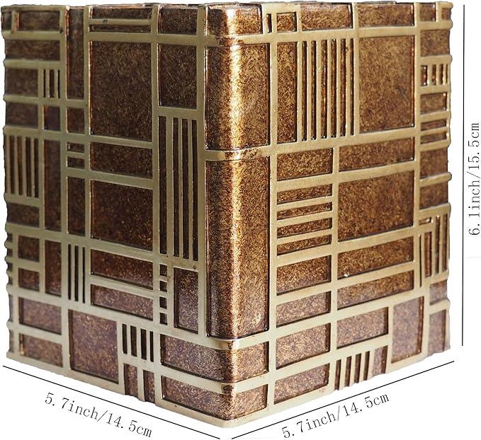 Hymmah Modern Square Tissue Box Cover Holder,Bathroom Accessories Decor Unique Design Tissue Box Cover for Bathroom Vanity Counter Tops Also Great for Bedrooms and Living Rooms - ModernBath