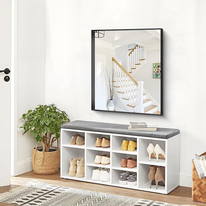 Black Bathroom Mirror, 30x36 Inch Rectangular Framed Mirror, Large Wall Mounted Bathroom Vanity Mirror Over Sink for Bedroom,Restroom, Living Room, Hangs Vertically or Horizontally - ModernBath