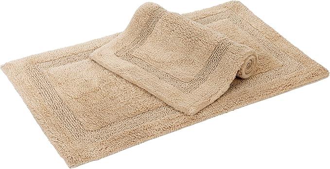 C23 Luxury Bathroom Rugs, Bath Mat - 20"x32" & 16"x24", 2200 GSM Tufted Cotton Bathroom Mat, Ultra-Absorbent Quick Dry Heavyweight Non-Slip Bathmat, Thick Soft Plush Machine Washable Bath Rug - 2 Pack - ModernBath