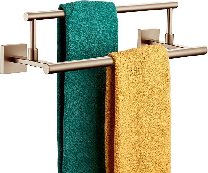 KOKOSIRI Hand Towel Bar 16-Inch Towel Holder Bathroom Rack for Bath Cabinet Towel Rails Champagne Bronze Stainless Steel B5009CPG-L16 - ModernBath