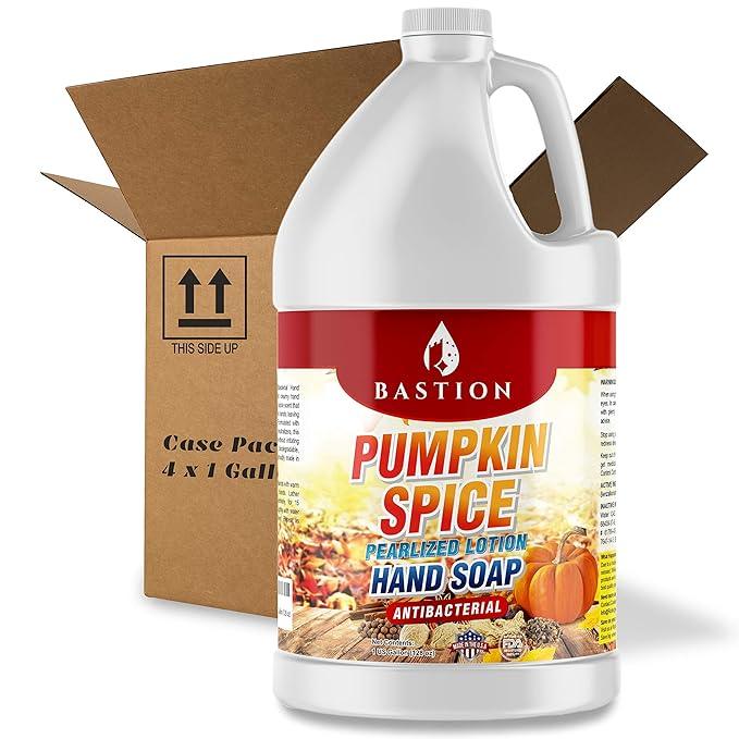 Antibacterial Hand Soap - Pumpkin Spice Moisturizing Pearlized Liquid Hand Wash - Case of Four 1 Gallon (128 oz.) Bulk Refill Jugs.[Total 512oz] Pumpkin Spice Scented. Non-toxic. Made in the USA. - ModernBath