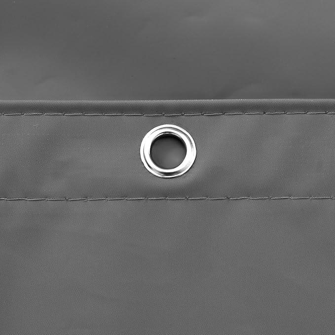 Clawfoot Tub Shower Curtain with 12 Magnets - 36 Metal Hooks Included, 180" W x 70" H Wrap Around, Waterproof PEVA Shower Liner for Bathroom, PVC Free, Metal Grommets - Dark Gray, 180x70 - ModernBath