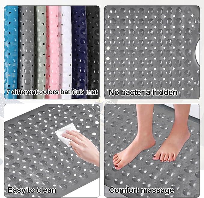 XLHOMO 26PC Bathroom Accessories Set - Gorgeous Grey Bathroom Set, Bathroom Accessory Set, Shower Curtain Set with Bathtub Mats for Shower Tub, Trash Can & Soap Dispenser - ModernBath