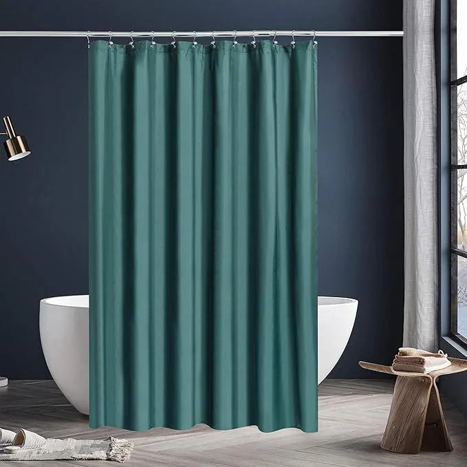 N&Y HOME Fabric Shower Curtain or Liner with Magnets- Hotel Quality, Machine Washable, Water Repellent - Teal, 72x72 - ModernBath