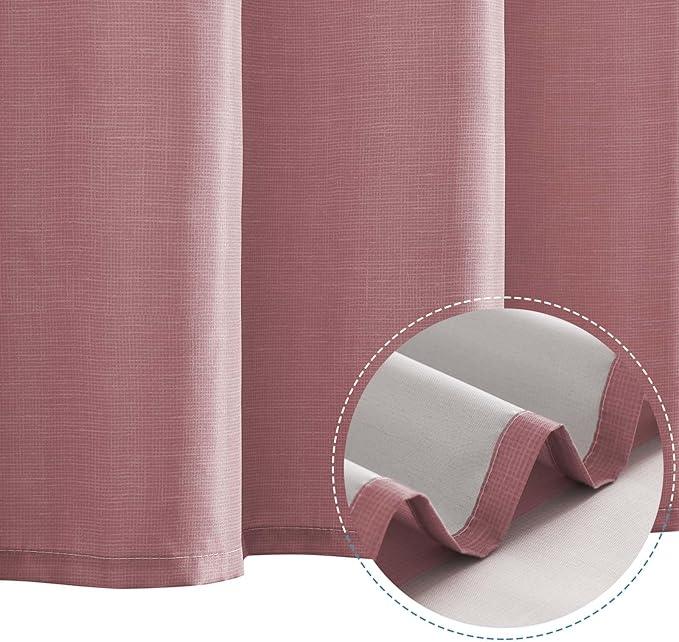 jinchan Ombre Dusty Pink Striped Shower Curtain Waterproof Fabric Shower Curtain for Bathroom Gradual Color Minimalist Design Modern with 12 Hooks 70x72 Inches - ModernBath