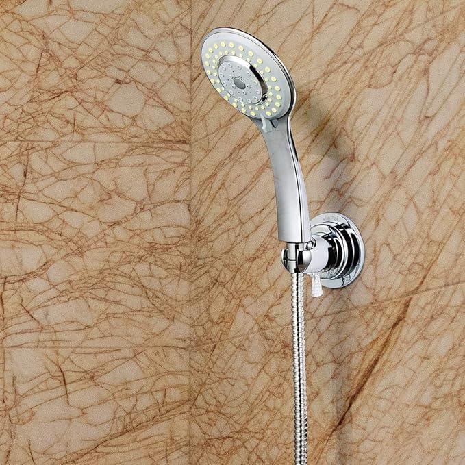 [2 Pack] Suction Cup Shower Head Holder for Elderly, Removeable Showerhead Holder for Minors, Adjustable Hand held Shower Head Holder, No Drilling Bathroom & Bathtub Wall Mount Shower Hanger - ModernBath