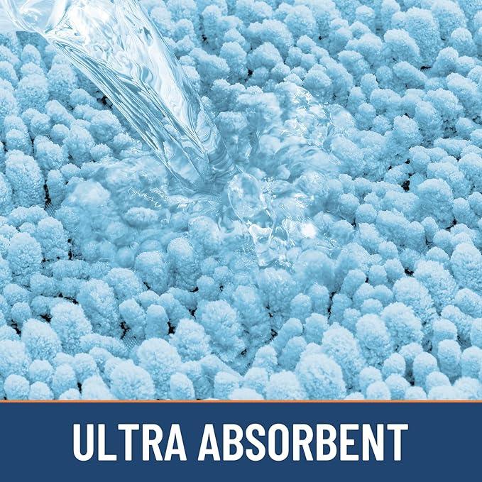 Smiry Bathroom Rugs Mat 30x20, Extra Soft Absorbent Chenille Bath Rugs, Non Slip Rubber Backing Machine Washable Quick Dry Bath Mats for Bathroom Floor, Tub, Shower, Home Decor Accessories, Sky Blue - ModernBath