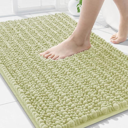 Arotive Luxury Chenille Bathroom Rug Mat, Extra Soft Thick Absorbent Shaggy Bath Rugs, Non-Slip Machine Wash Dry, Plush Bath Mats for Bathroom, Shower and Tub, 34x21, Vanilla - ModernBath