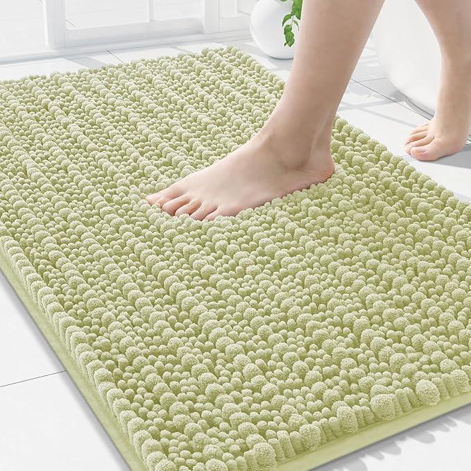 Arotive Luxury Chenille Bathroom Rug Mat, Extra Soft Thick Absorbent Shaggy Bath Rugs, Non-Slip Machine Wash Dry, Plush Bath Mats for Bathroom, Shower and Tub, 36x24, Vanilla - ModernBath