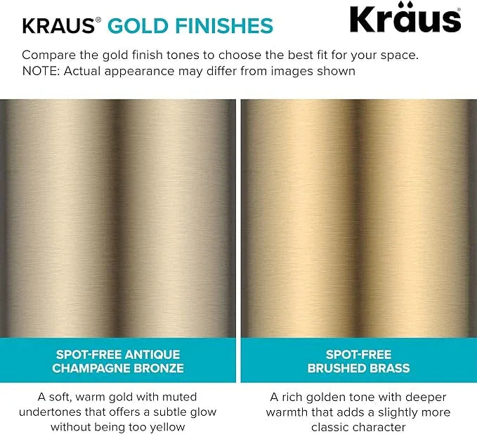 KRAUS Bolden 2-Function Single Handle Pull Down Kitchen Faucet in Spot-Free Brushed Brass, KPF-1616BB - ModernBath