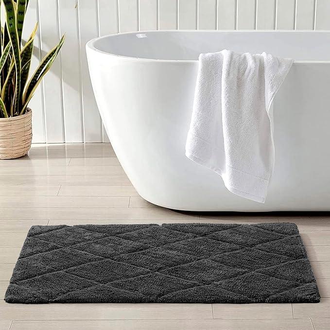 C23 Luxury Bathroom Rugs, Bath Mat - 20"x32" | 2200 GSM Tufted Cotton Bathroom Mat | Ultra-Absorbent Quick Dry, Heavyweight Non-Slip Bathmat | Thick Soft Plush Machine Washable Bath Rug - ModernBath