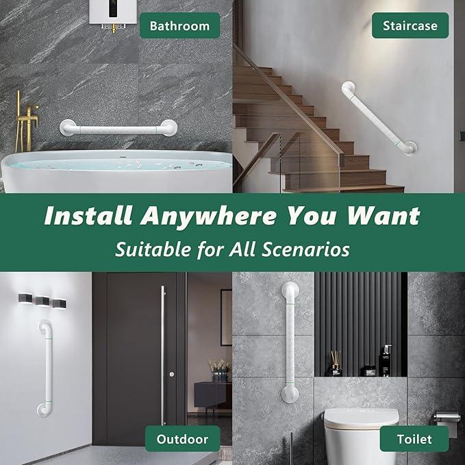 Grab Bars for Shower,2 Pack 20 Inch Shower Handle Bath Grab Rails with Anti-Slip Grip and Safety Luminous Circles,Stainless Steel Bath Handle Bathroom Grab Bar for Seniors, and Disability. - ModernBath