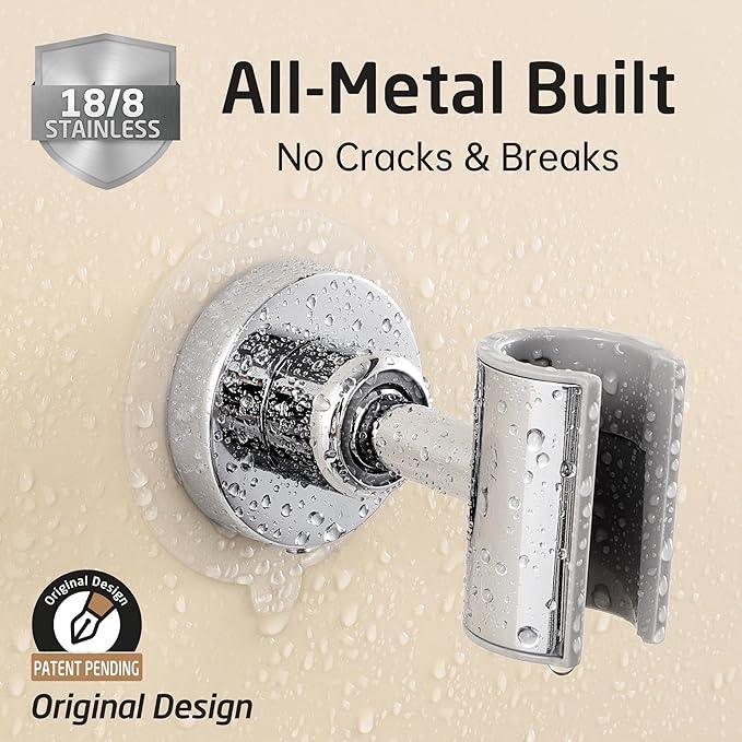 KES Universal Fit Shower Head Holder Adhesive for All Sizes Handheld Shower Head, Adjustable Shower Holder Head Wall Mount, Soild Metal Shower Wand Holder, Chrome C208DF-CH - ModernBath