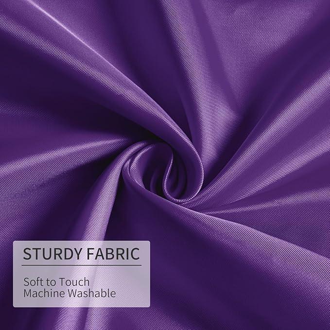 Gibelle Purple Fabric Shower Curtain or Liner, 72x72 Waterproof Shower Curtain Liner for Bathroom with Metal Grommets, Soft Cloth & Hotel Quality, Machine Washable - ModernBath