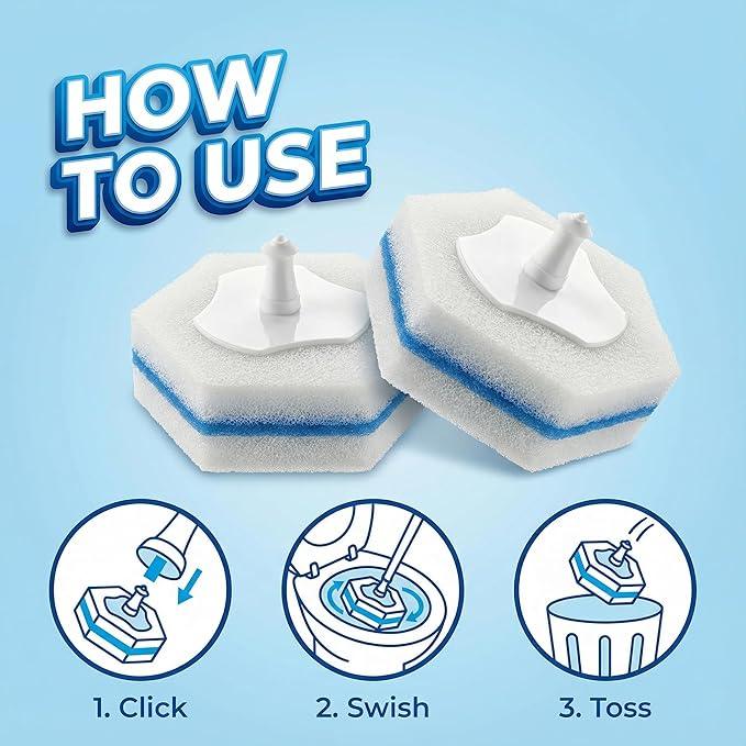 Disposable Toilet Wand Refill Compatible with Clorox Toilet Wand, Deep Cleaning Disposable Heads with Push-Button Release (20 Count, Pack of 1) - ModernBath