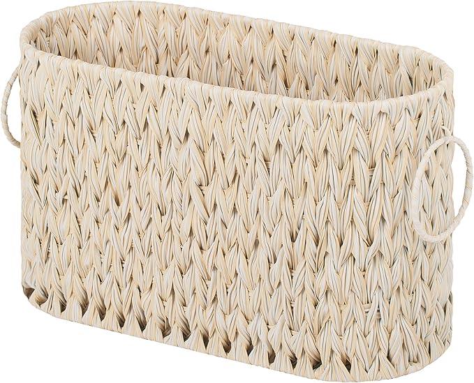 GRANNY SAYS Toilet Paper Storage, Toilet Paper Basket for Bathroom, 6 Mega Rolls Organizer Free Standing, Wicker Basket for Bathroom Storage, Butter Milk - ModernBath
