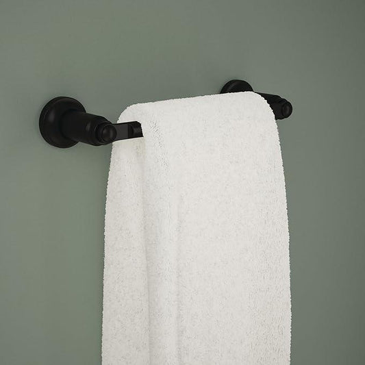 Delta Saylor 2-Piece Bathroom Set with 8 in. Hand Towel Holder and Toilet Paper Holder | Matte Black Bathroom Accessories | Bathroom Hardware Set - ModernBath