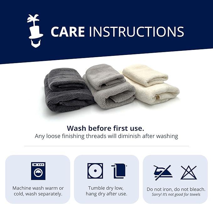 Lincoln & Palm 3 Piece Turkish Towels Set, Thick, Soft, Plush 700 GSM Spa & Hotel Quality, Silver Infused SILVERbac | Bath 58x30, Hand 30x16, Face Wash Cloth 13x13 (Navy, 3 Piece Towel Set) - ModernBath