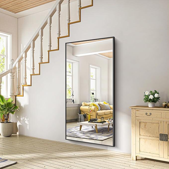 BONEWEI Bathroom Mirror,72x36 inch Bathroom Mirrors for Over Sink,Large Wall Mirror for Bathroom Wall Mounted Rectangle Mirrors,Black Vanity Mirror for Living Room,Bedroom Entryway,Horizontal/Vertical - ModernBath