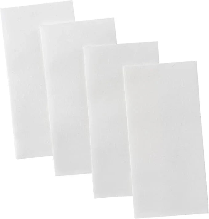 100-Pack BloominGoods Disposable Bathroom Napkins | Linen-Feel Guest Towels | Cloth-Like Hand Tissue Paper, White, 12" x 17" (Made In USA) - ModernBath