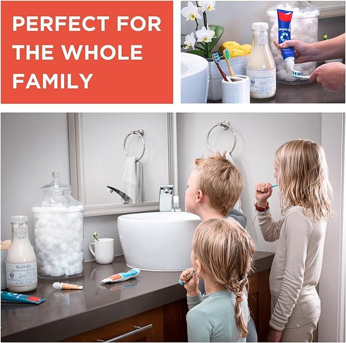 Chrome Cherry SqueezMe Self-Closing Toothpaste Caps, Silicone Lid for Kids & Adults, No Mess Toothpaste Dispenser, Self-Standing Easy Squeezer Cap, Bathroom Accessory, Clear, Pack of 3 - ModernBath