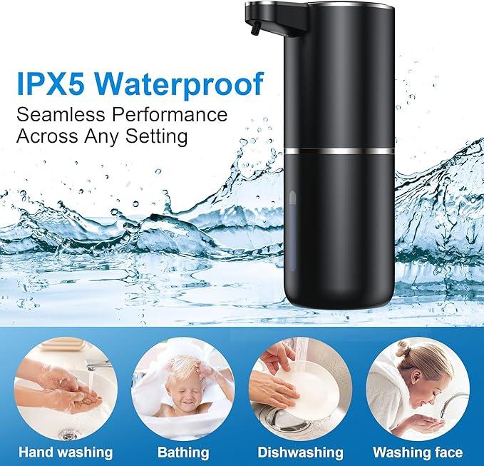 Fantictas Automatic Soap Dispenser Touchless Automatic Liquid Soap Dispenser 4 Adjustable 1200mAh Soap Dispensing Levels Wall Mount for Kitchen and Bathroom - ModernBath