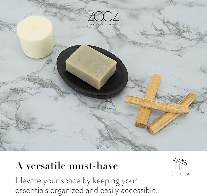 ZCCZ Grey Bathroom Accessory Sets, 4 Pieces Bathroom Accessories Complete Set Vanity Countertop Accessory Set, Includes Lotion Dispenser Soap Pump, Tumbler, Toothbrush Holder and Tray - ModernBath