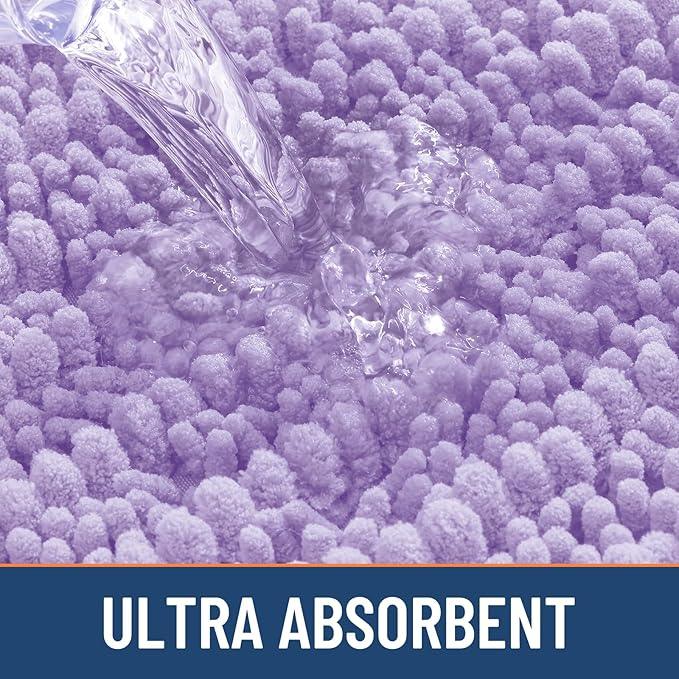 Smiry Bathroom Rugs Mat 36x24, Extra Soft Absorbent Chenille Bath Rugs, Non Slip Rubber Backing Machine Washable Quick Dry Bath Mats for Bathroom Floor, Tub, Shower, Home Decor Accessories, Purple - ModernBath