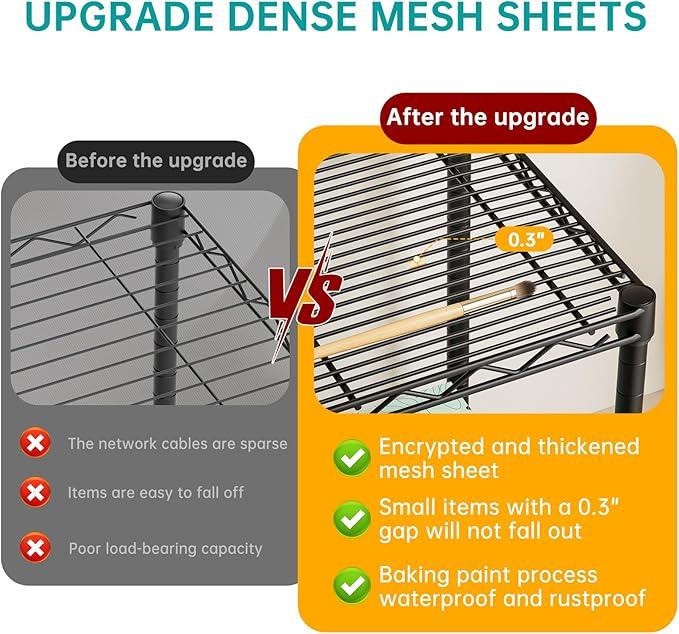 SINGAYE Shelf Closet Wire Shelving：Adjustable Metal Unit for Laundry Room Organization Bathroom Kitchen Home Storage Small Pantry Rack Shelves - ModernBath
