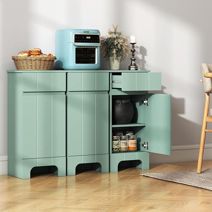 Small Bathroom Cabinet with Adjustable Shelves, Drawer, Anti-Tip Design, 14.96" L x 11.81" W x 32.09" H, Durable MDF for Bathroom, Kitchen, Laundry Storage, Soft-Close Door - ModernBath