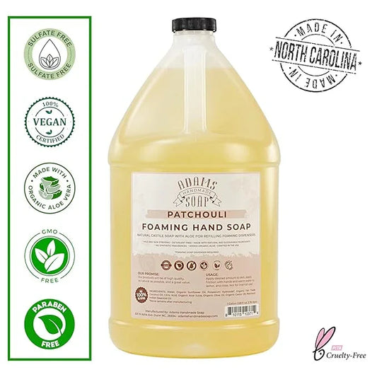 Adams Handmade Soap Liquid Foaming Soap 1 Gal - Patchouli (Pack of 4) - ModernBath