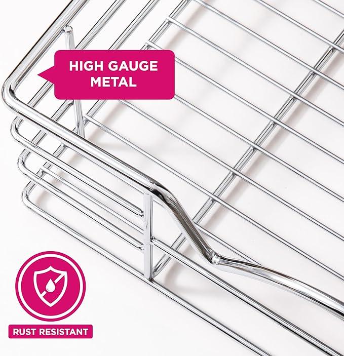 HOLDN’ STORAGE Heavy-Duty Premium Collection Pull Out Cabinet Organizer, Cabinet Drawer Slide Outs, Lifetime Limited Warranty - Basket Size 26" W x 21" D x 5" H, Anti-Rust Chrome Finish - ModernBath