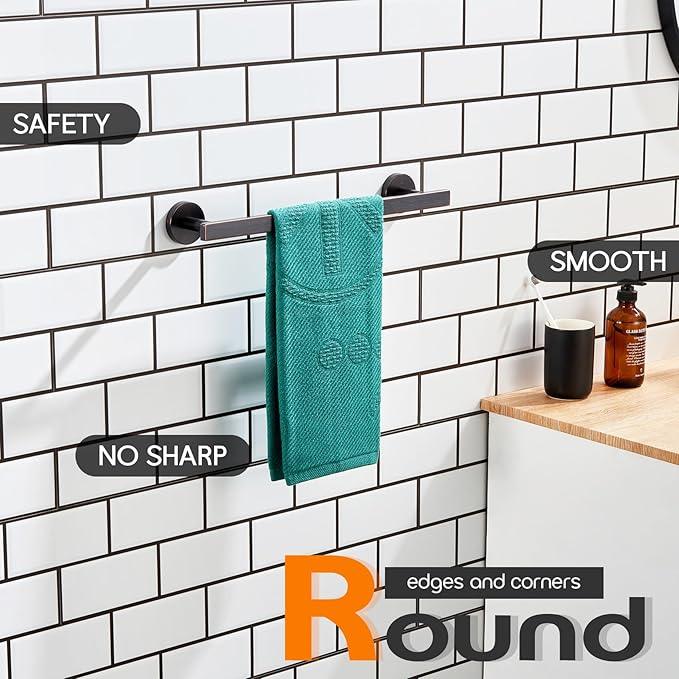12 Inch Bathroom Towel Bar Bath Towel Rack Kitchen Towel Holder Towel Ring Wall Mounted SUS304 Stainless Steel Oil Rubbed Bronze AN4001ORB-L12 - ModernBath